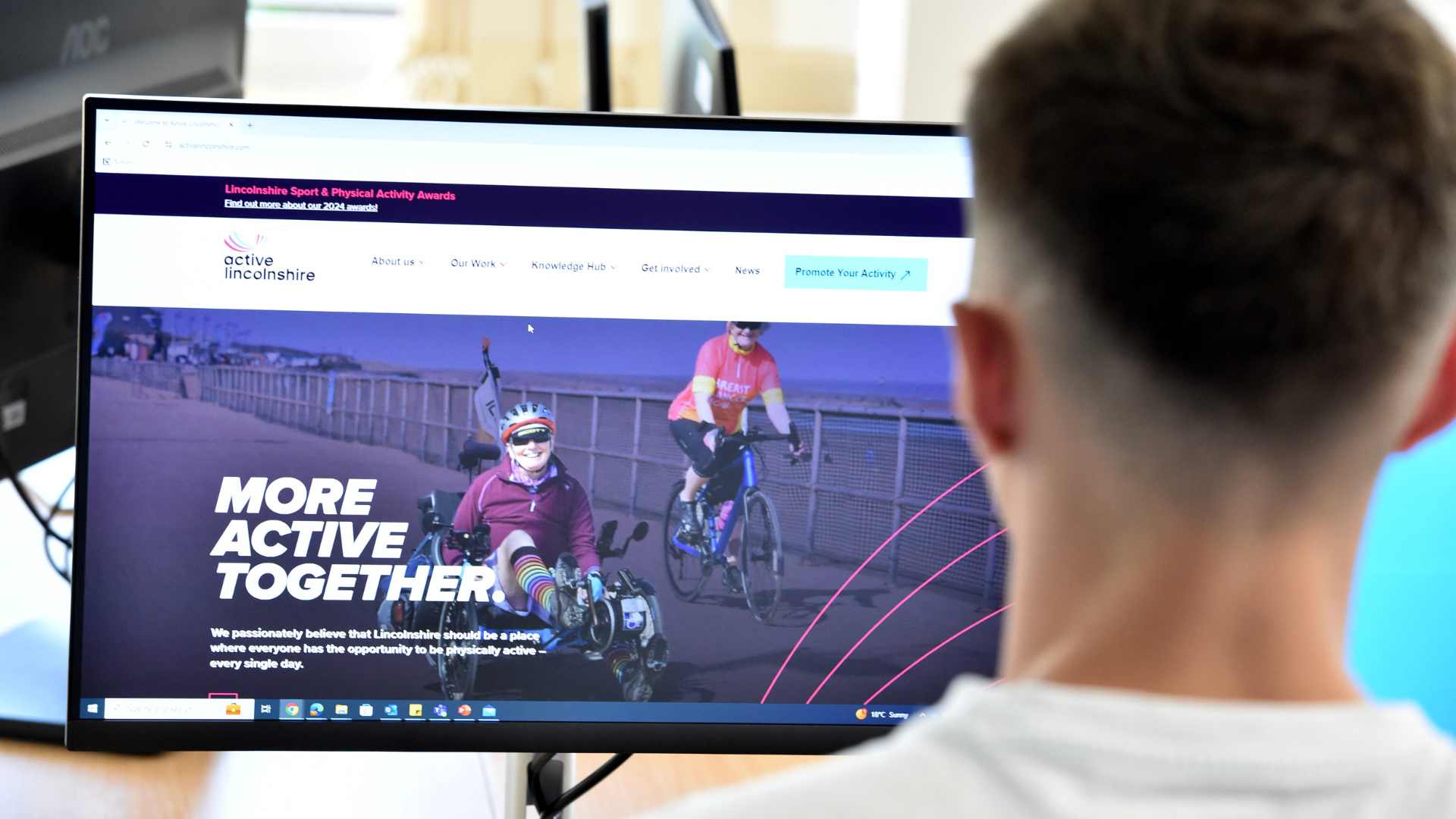 Person on Active Lincolnshire Homepage